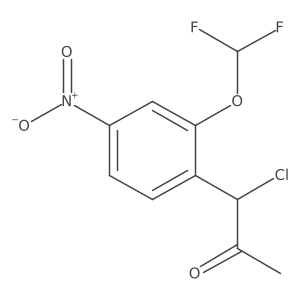 1-Chloro-1-(2-(difluoromethoxy)-4-nitrophenyl)propan-2-one Structure