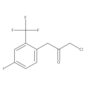 1-Chloro-3-(4-iodo-2-(trifluoromethyl)phenyl)propan-2-one结构式
