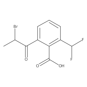 2-(2-Bromopropanoyl)-6-(difluoromethyl)benzoic acid Structure