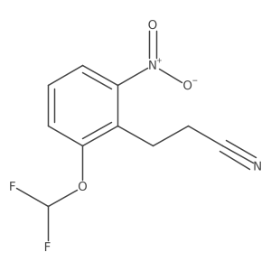 2-(Difluoromethoxy)-6-nitrophenylpropanenitrile结构式