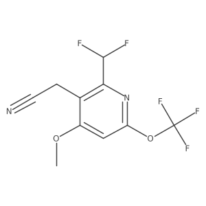 2-(Difluoromethyl)-4-methoxy-6-(trifluoromethoxy)pyridine-3-acetonitrile结构式