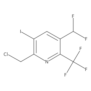 2-(Chloromethyl)-5-(difluoromethyl)-3-iodo-6-(trifluoromethyl)pyridine Structure