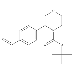 1,1-Dimethylethyl 3-(4-formylphenyl)-4-morpholinecarboxylate结构式