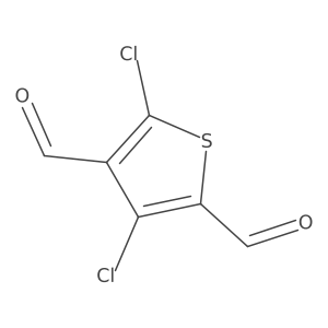 3,5-Dichlorothiophene-2,4-dicarbaldehyde结构式