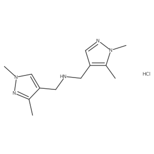 1-(1,3-dimethyl-1H-pyrazol-4-yl)-N-[(1,5-dimethyl-1H-pyrazol-4-yl)methyl]methanamine结构式