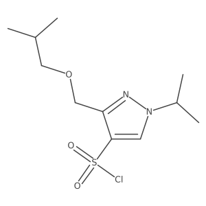 3-(isobutoxymethyl)-1-isopropyl-1H-pyrazole-4-sulfonyl chloride Structure