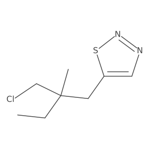 5-[2-(Chloromethyl)-2-methylbutyl]-1,2,3-thiadiazole Structure