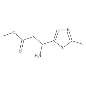Methyl 3-amino-3-(2-methyl-1,3-thiazol-5-yl)propanoate结构式