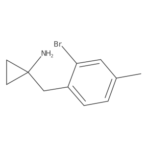 1-[(2-Bromo-4-methylphenyl)methyl]cyclopropan-1-amine结构式