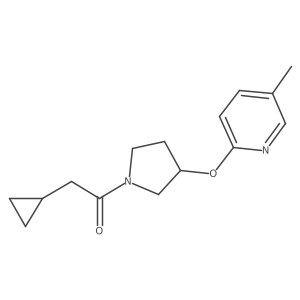 2-Cyclopropyl-1-(3-((5-methylpyridin-2-yl)oxy)pyrrolidin-1-yl)ethanone结构式