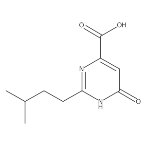 2-(3-Methylbutyl)-6-oxo-3,6-dihydropyrimidine-4-carboxylic acid结构式