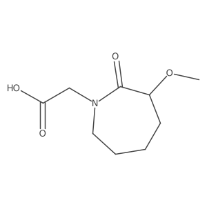 2-(3-Methoxy-2-oxoazepan-1-yl)acetic acid Structure