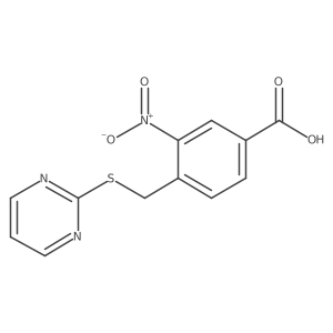 3-Nitro-4-[(2-pyrimidinylthio)methyl]benzoic acid Structure