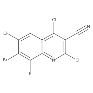 7-Bromo-2,4,6-trichloro-8-fluoroquinoline-3-carbonitrile Structure