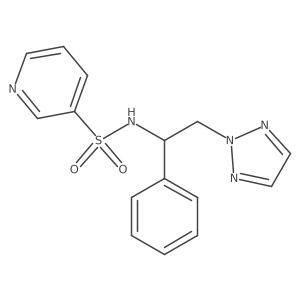 N-(1-phenyl-2-(2H-1,2,3-triazol-2-yl)ethyl)pyridine-3-sulfonamide Structure