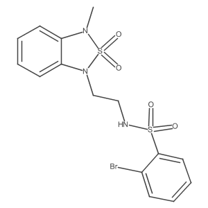 2-bromo-N-(2-(3-methyl-2,2-dioxidobenzo[c][1,2,5]thiadiazol-1(3H)-yl)ethyl)benzenesulfonamide Structure
