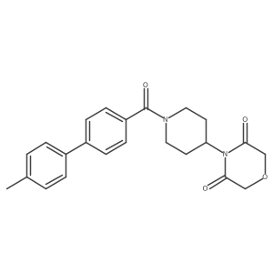 4-(1-(4'-Methyl-[1,1'-biphenyl]-4-carbonyl)piperidin-4-yl)morpholine-3,5-dione结构式