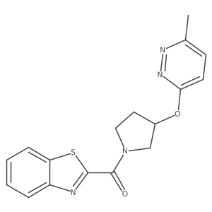 Benzo[d]thiazol-2-yl(3-((6-methylpyridazin-3-yl)oxy)pyrrolidin-1-yl)methanone结构式
