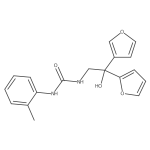 1-(2-(Furan-2-yl)-2-(furan-3-yl)-2-hydroxyethyl)-3-(o-tolyl)urea结构式