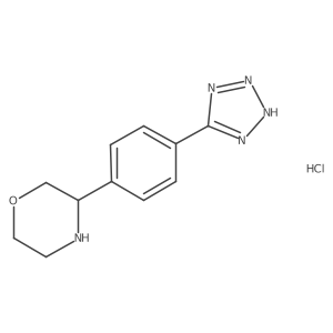 (3R)-3-[4-(2H-1,2,3,4-tetrazol-5-yl)phenyl]morpholine hydrochloride Structure