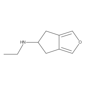 N-ethyl-5,6-dihydro-4H-cyclopenta[c]furan-5-amine结构式