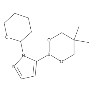 5-(5,5-Dimethyl-1,3,2-dioxaborinan-2-YL)-1-(tetrahydro-2H-pyran-2-YL)-1H-pyrazole结构式