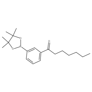 1-[3-(4,4,5,5-Tetramethyl-1,3,2-dioxaborolan-2-yl)phenyl]heptan-1-one结构式