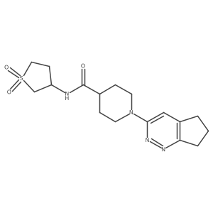 1-{5H,6H,7H-cyclopenta[c]pyridazin-3-yl}-N-(1,1-dioxo-1lambda6-thiolan-3-yl)piperidine-4-carboxamide Structure