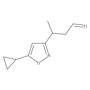 3-(5-Cyclopropyl-1,2-oxazol-3-yl)butanal Structure