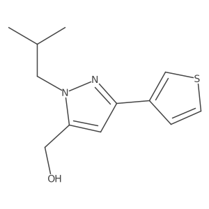 (1-isobutyl-3-(thiophen-3-yl)-1H-pyrazol-5-yl)methanol Structure
