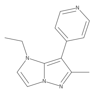 1-ethyl-6-methyl-7-(4-pyridyl)imidazo[1,2-b]pyrazole结构式