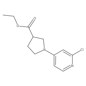 Ethyl 1-(2-chloropyridin-4-yl)pyrrolidine-3-carboxylate Structure