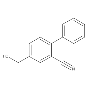 4-Hydroxymethylbiphenyl-2-carbonitrile结构式
