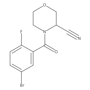 4-(5-Bromo-2-fluorobenzoyl)morpholine-3-carbonitrile Structure