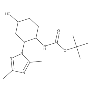 tert-butyl N-[2-(dimethyl-1H-1,2,4-triazol-1-yl)-4-hydroxycyclohexyl]carbamate结构式