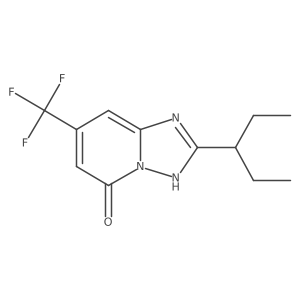 2-(Pentan-3-yl)-7-(trifluoromethyl)-[1,2,4]triazolo[1,5-a]pyridin-5-ol结构式