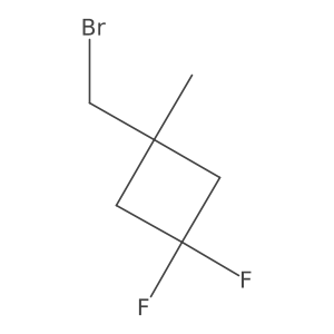 1-(Bromomethyl)-3,3-difluoro-1-methylcyclobutane结构式