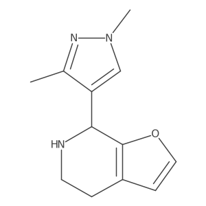 4-{4H,5H,6H,7H-furo[2,3-c]pyridin-7-yl}-1,3-dimethyl-1H-pyrazole结构式