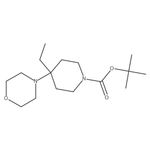 Tert-butyl 4-ethyl-4-(morpholin-4-yl)piperidine-1-carboxylate结构式