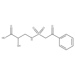 2-Hydroxy-3-(2-oxo-2-phenylethanesulfonamido)propanoic acid结构式