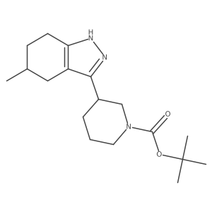 tert-butyl 3-(5-methyl-4,5,6,7-tetrahydro-1H-indazol-3-yl)piperidine-1-carboxylate Structure