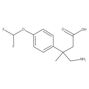 4-Amino-3-[4-(difluoromethoxy)phenyl]-3-methylbutanoic acid结构式