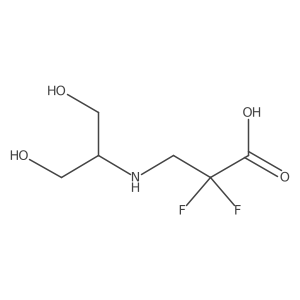 3-[(1,3-Dihydroxypropan-2-yl)amino]-2,2-difluoropropanoic acid结构式