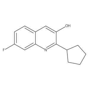 2-Cyclopentyl-7-fluoroquinolin-3-ol结构式