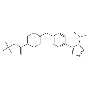 tert-butyl 4-({4-[1-(propan-2-yl)-1H-imidazol-5-yl]phenyl}methyl)piperazine-1-carboxylate结构式
