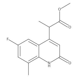 Methyl 2-(6-fluoro-2-hydroxy-8-methylquinolin-4-yl)propanoate Structure
