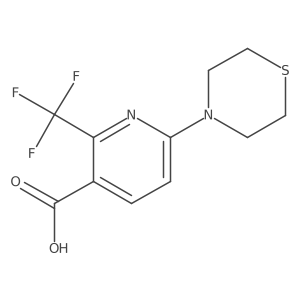 6-(Thiomorpholin-4-yl)-2-(trifluoromethyl)pyridine-3-carboxylic acid Structure