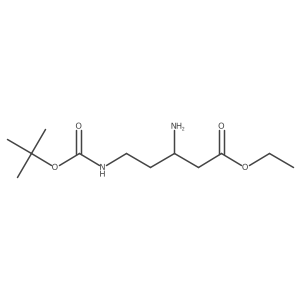 Ethyl 3-amino-5-{[(tert-butoxy)carbonyl]amino}pentanoate Structure