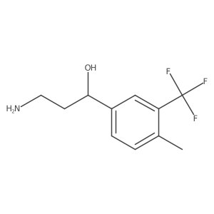 3-Amino-1-[4-methyl-3-(trifluoromethyl)phenyl]propan-1-ol结构式