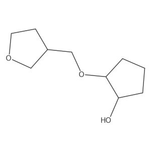 (1R,2R)-2-[(oxolan-3-yl)methoxy]cyclopentan-1-ol结构式